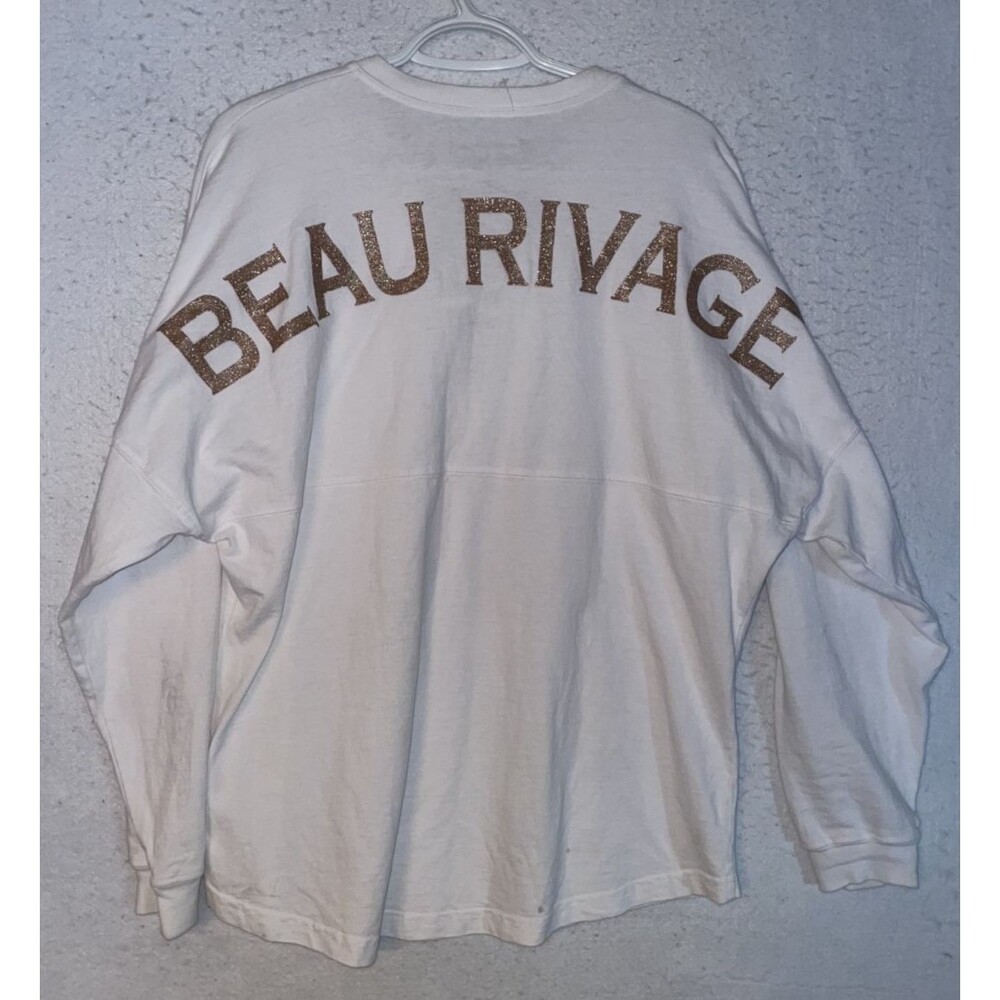 MGM Resorts Beau Rivage Hotel Casino Spirit Jersey sz M White Gold Long Sleeve